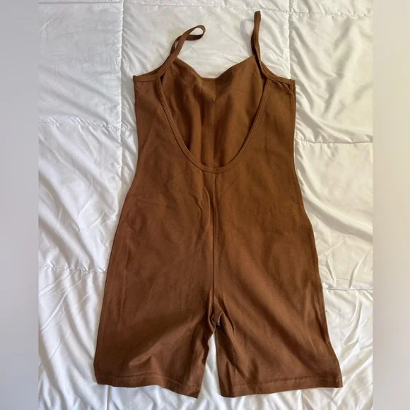 American Apparel Tan Jumpsuit NWOT - Picture 2 of 3
